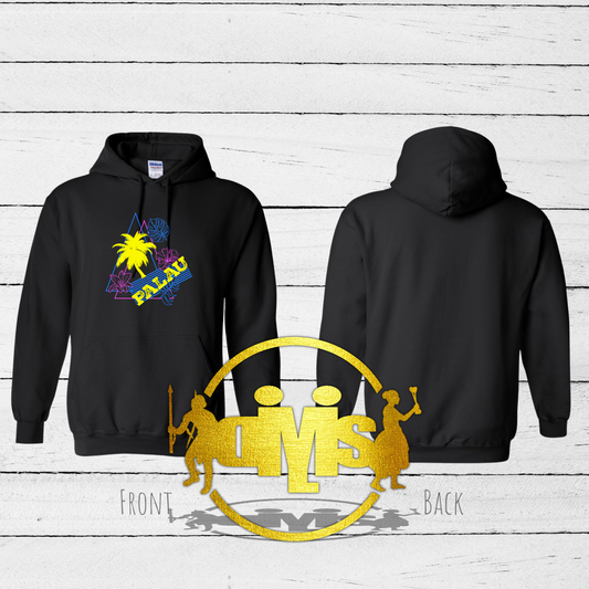 Tri Color Palau Island Scene Pullover Hoodie