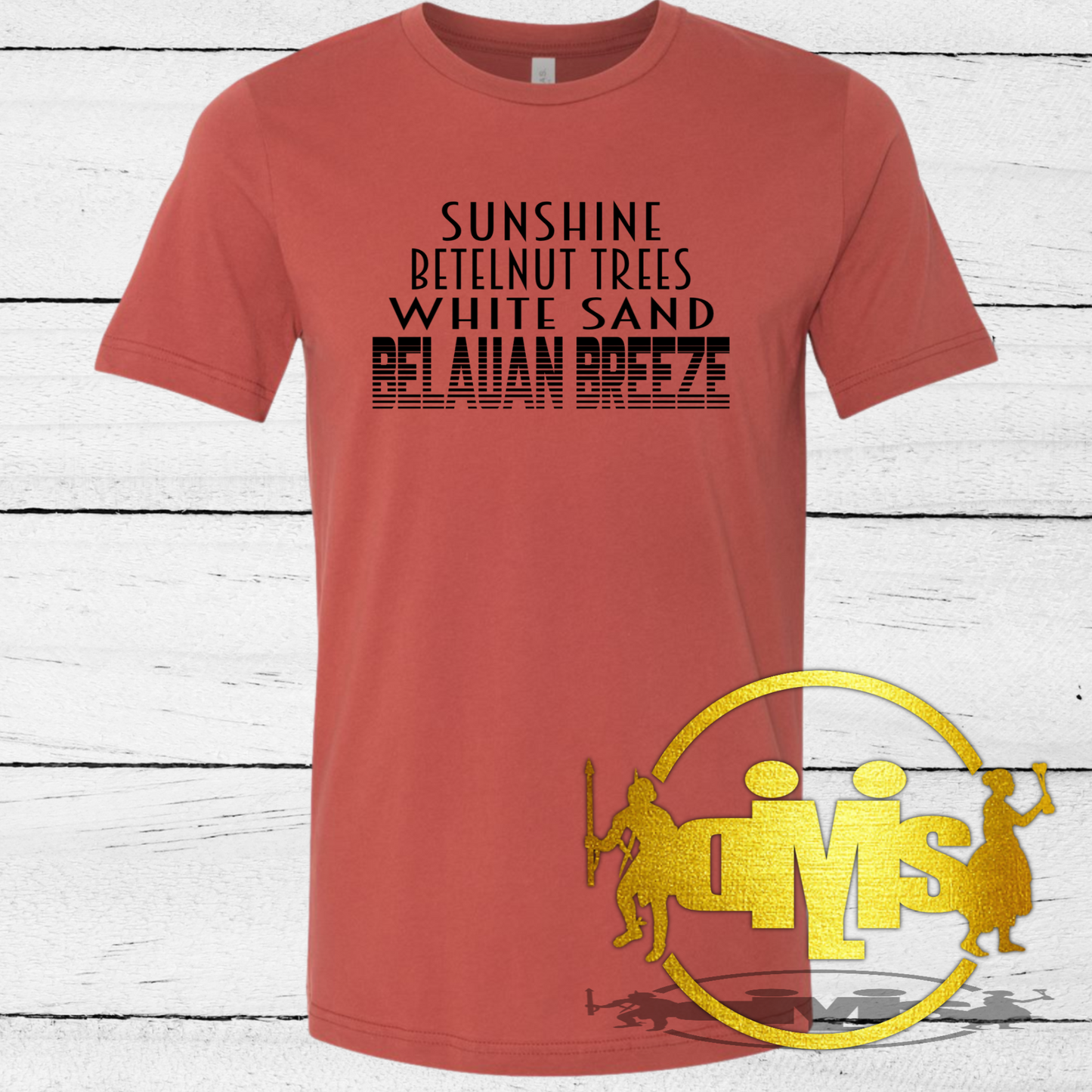 SUNSHINE, BETELNUT TREES, WHITE SAND, BELAUAN BREEZE SHIRT