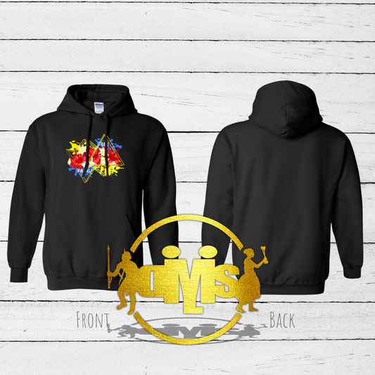 Palau 680 Abstract Floral Hoodie