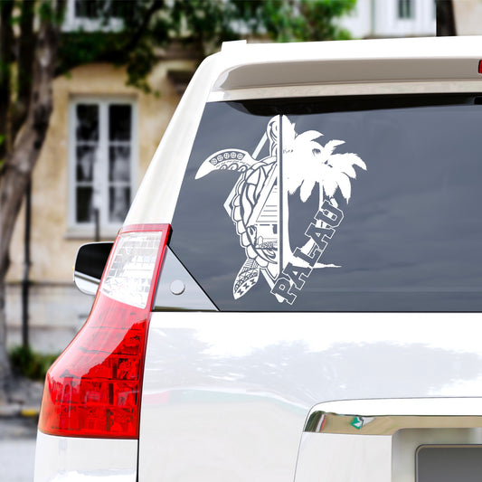 Half Bai Half Turtle Decal with Palau