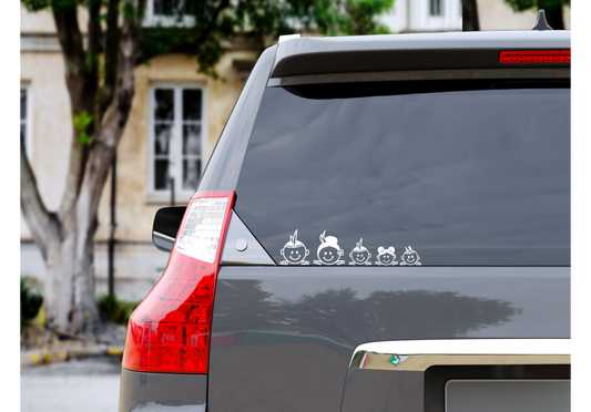 CUTE BELAUAN INSPIRED FAMILY HEADS DECAL (2 of each heads)