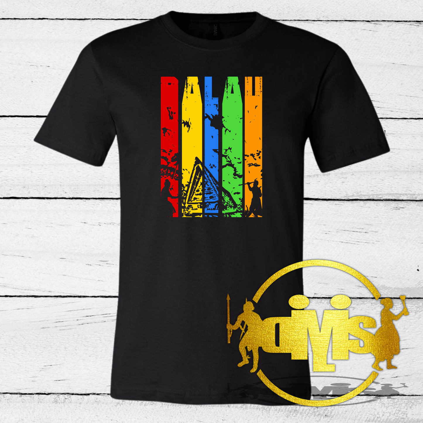 Palau grunge silhouette design